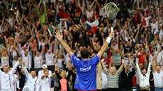 HRDINA. Radek Štěpánek zařídil ve finále Davis Cupu rozhodující bod. 