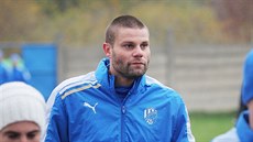 David Bystroň na tréninku fotbalistů Plzně.