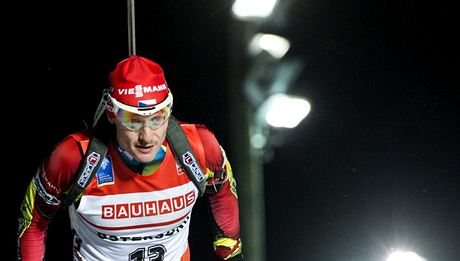esk biatlonista Ondej Moravec na trati zvodu Svtovho pohru, kter se jel...