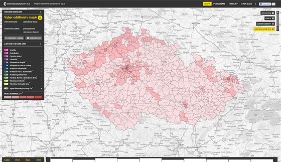 Unikátní projekt Mapa kriminality lidem ukazuje etnost trestných in v lokalit, kde ijí.