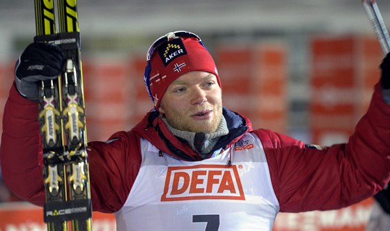 Eirik Brandsdal z Norska, nejlepí mu ve sprintu Svtového poháru v Kuusamu.