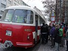 Historické vozy se vrátily do ulic v rámci výroí spolenosti Ropid. Ta slavila