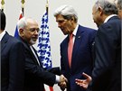 Íránský ministr zahranií Mohammad Davád Zaríf se svým americkým protjkem