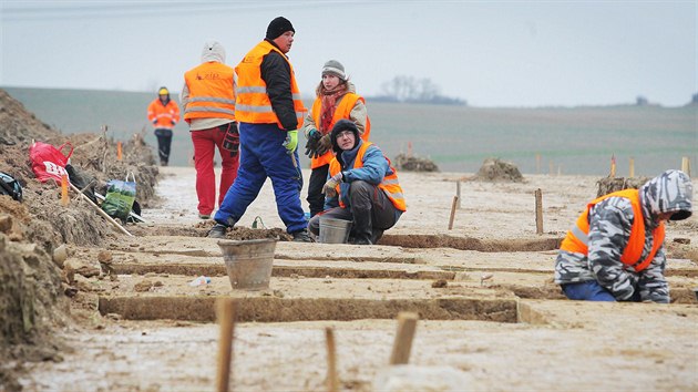 Archeologick nalezit u Kyic, kde se stav eleznin koridor mezi Plzn a Ejpovicemi.