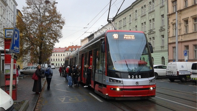 Oprava tramvajové trat u námstí Bratí Synk.