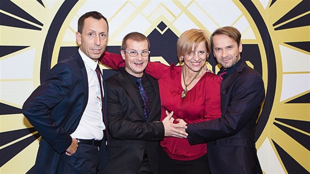 Porota StarDance VI: Zdeněk Chlopčík, Radek Balaš, Tatiana Drexler a Jan Révai (23. listopadu 2013)