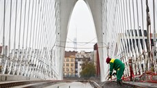 Nov budovaný Trojský most, u nho bude ústit jeden z výjezd z tunelu Blanka