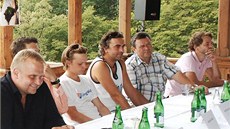  V novém filmu Bobule si zahrají (zleva): Krytof Hádek, Tomá Matonoha, Václav