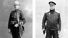 Historický snímek vlevo ukazuje podobu �etníka starou více ne� sto let, vpravo...