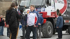Jezdec Martin Kolomý v Plzni představil Tatru pro Rallye Dakar, která startuje...
