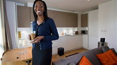 Shardae Carrová ve svém novém byt� v bývalé olympijské vesnici v Londýn�