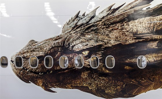 Letouny novozélandských aerolinek ozdobil obraz draka maka (2. prosince 2013).