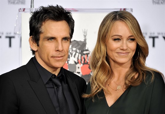 Ben Stiller a jeho manelka Christine Taylorová (3. prosince 2013)