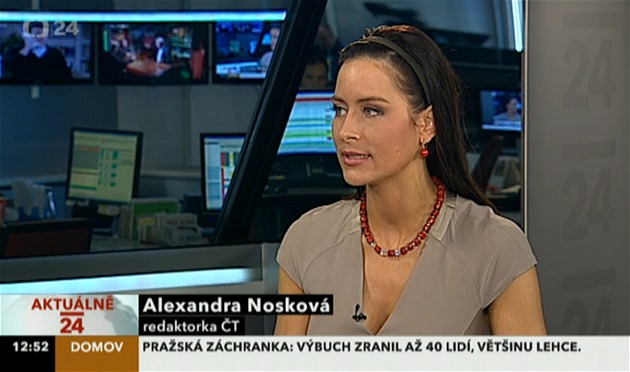 Redaktorka ČT24 Alexandra Nosková