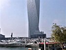 Originální stavba mrakodrapu Infinity Tower vysokého 306 metr