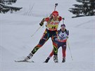 SNAHA. Gabriela Soukalová na trati sprintu SP v Hochfilzenu.