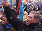 Demonstrace v centru Kyjeva. (8. prosince 2013)