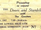 Vstupenka na koncert Doors, 1967 (repro z knihy Jim Morrison)