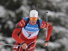 Lars Berger v závodu ve sprintu v Hochfilzenu. 