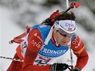 Ole Einar Björndalen v závodu ve sprintu v Hochfilzenu. 