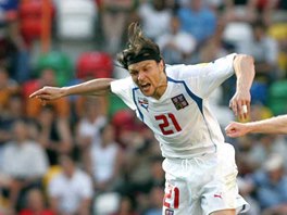 Tomá Ujfalui pi utkání R - Lotysko na Euru 2004 v Portugalsku.