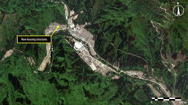 Satelitní snímek severokorejského pracovního táboru (kvten 2013)