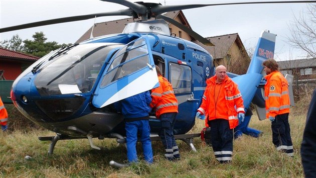 Mladík v obci Oleško prořezával jmelí a spadl při tom až z desetimetrové výšky. Na místo proto přijela záchranná služba včetně vrtulníku. (8. prosince 2013)