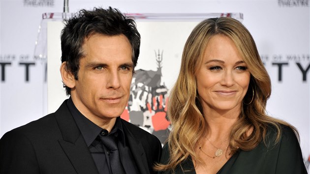 Ben Stiller a jeho manelka Christine Taylorová (3. prosince 2013)