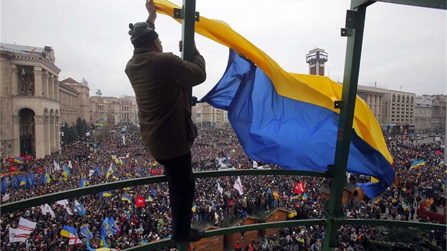 Protesty na kyjevskm Nmst nezvislosti (1. 12. 2013)