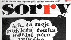 Titulní strana asopisu Sorry (leden 2013)
