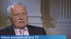Václav Klaus hodnotil v rozhovoru pro eskou televizi hodnotil souasnou