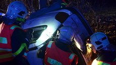 Renault Mégane havaroval z doposud neznámých píin. (8. prosince 2013)