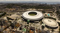 NEJSLAVNJÍ FOTBALOVÁ ARÉNA. Stadion Maracaná v Brazílii bude hostit nedlní finále mistrovství svta mezi Nmeckem a Argentinou.