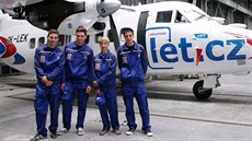 Studenti z Kunovic vyrazili sbírat zkuenosti na aerosalon do Moskvy, vlevo...