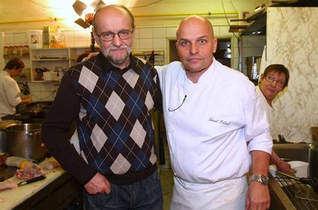 Zdenk Pohlreich s nkdejím majitelem Radniní restaurace v Jihlav Lukáem...