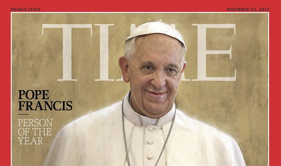 Papež František na obálce časopisu Time, který ho vyhlásil osobností roku 2013.