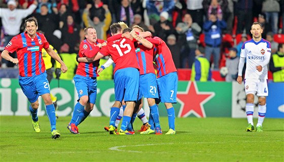 Plzeská radost po postupu do vyazovací fáze Evropské ligy. V posledním duelu Ligy mistr porazili CSKA Moskva a v tabulce ho peskoili.