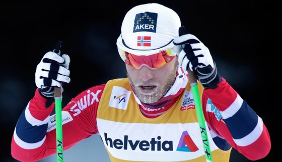 Martin Johnsrud Sundby na volné ticítce v Davosu. 