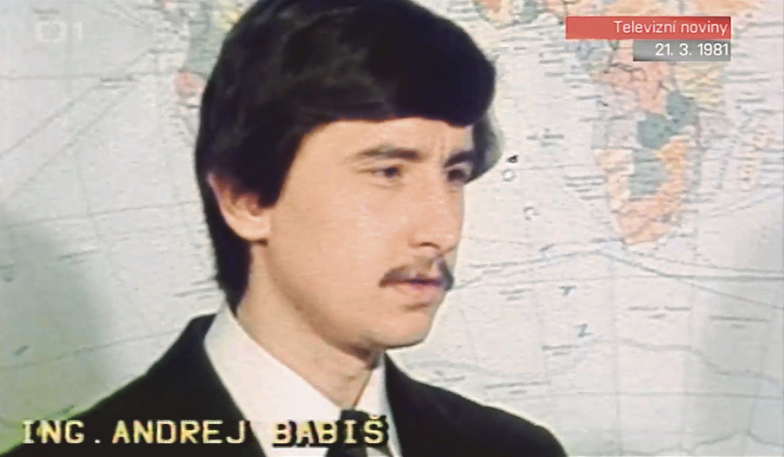 Andrej Babi� na teleizním záb�ru z roku 1981, kdy pracoval v podniku Petrimex