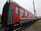 Vlak ruských eleznic, obnovená linka Moskva-Praha-Moskva.