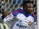 Nigerijský útoník Ahmed Musa z CSKA Moskva se raduje z gólu, který vstelil v...