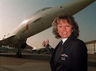 Barbara Harmerová ped Concordem British Airways