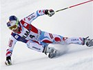 Alexis Pinturault v obím slalomu ve Val D'Isere. 