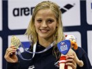 EVROPSKÉ ZLATO. Simona Baumrtová doplavala jako první ve znakaském závodu na...