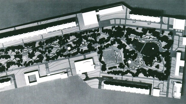 Model parku na Severn Terase z roku 1979