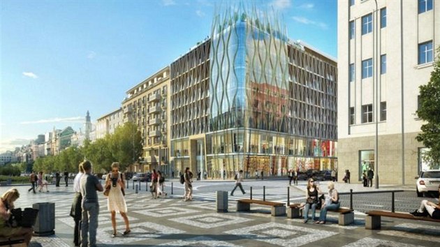 Takto by měla vypadat nová stavba na rohu Václavského náměstí a Opletalovy ulice. Líbí se vám?
