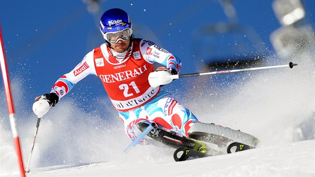 Jean-Baptiste Grange pi slalomu ve Val d'Isere
