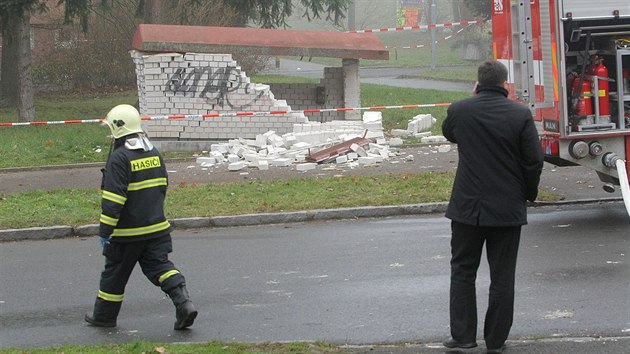 Vbuch plynu v ulici E. Krsnohorsk v Plzni na Lochotn.