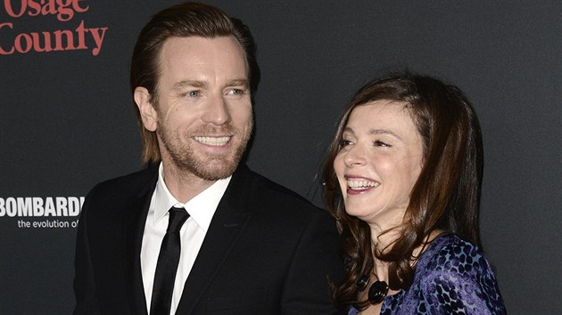 Ewan McGregor a jeho manelka Eve Mavrakisov (16. prosince 2013)