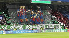 CHOREO. Plze�tí fanou�ci si p�ichystali na zápas proti CSKA Moskva velké...